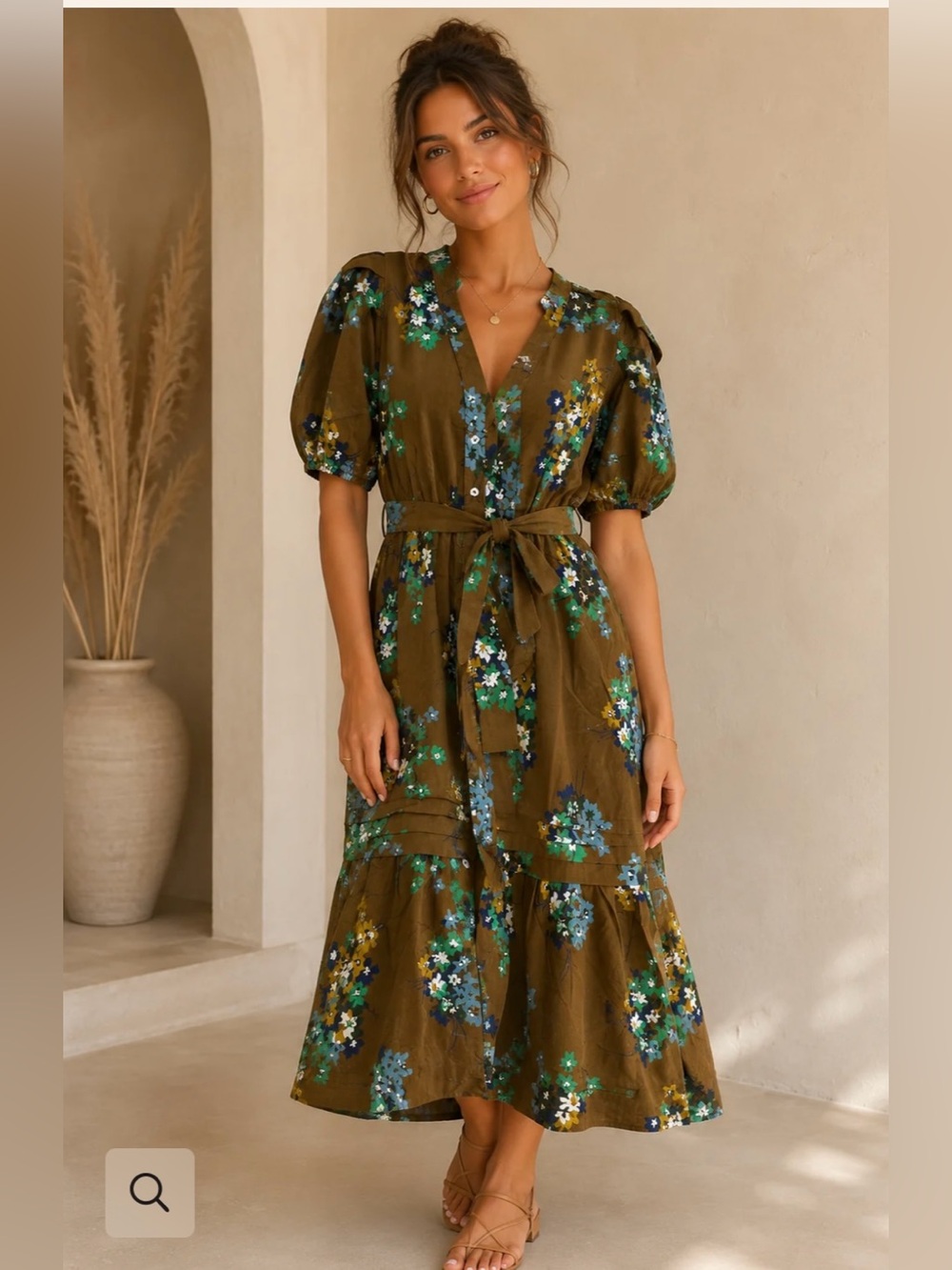 Pinch Charlotte Floral Midi Dress - NWT